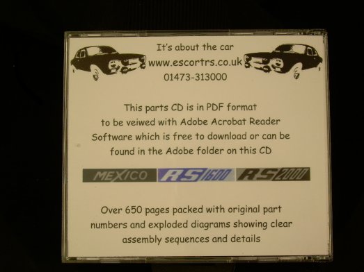 Mk1 Escort AVO Parts Manual CD-ROM £14.99