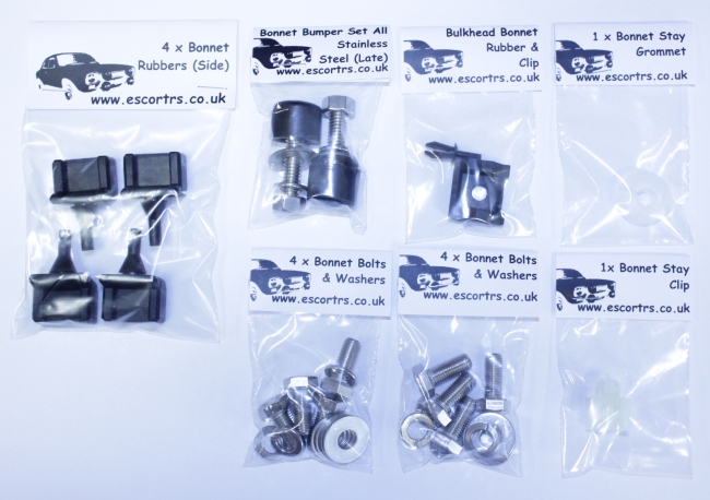 Bonnet Rubber & Bolt Set 15% Discounted Mk1 Escort