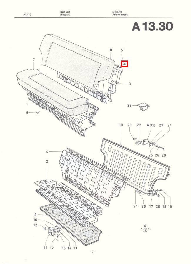 Mk2 Escort Rear Seat Nuts & Toothed Washers Factory Drawing #1
