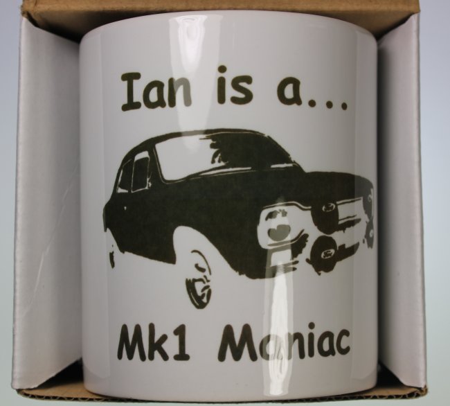 Mk1 Escort Personalised Maniac Coffee Cup £6.50