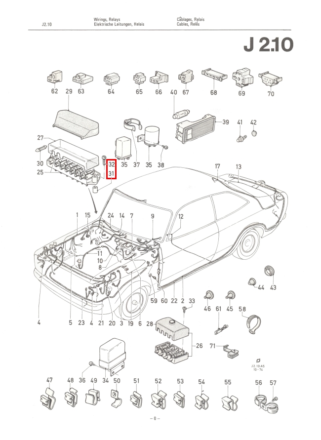 Mk2 Escort Fuse Box Seal & Screw Set