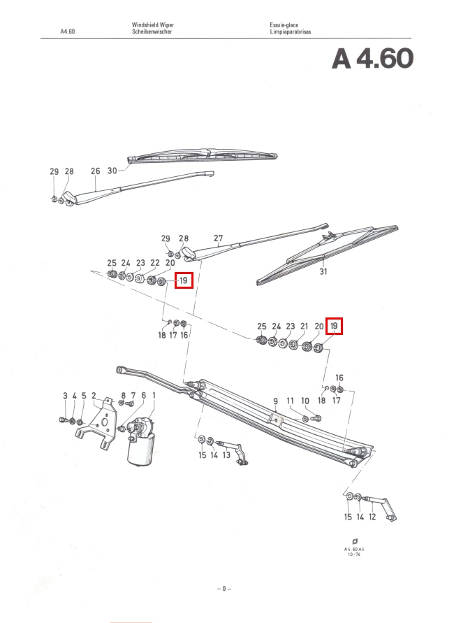 Mk2 Escort Inner Wiper Spindle Seals Factory Drawiing #1